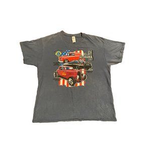 Rare 2017 Car Club Beloit Autorama T Shirt oldies sport blue Large